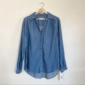 Pendleton Oversized Denim Chambray Blouse Med